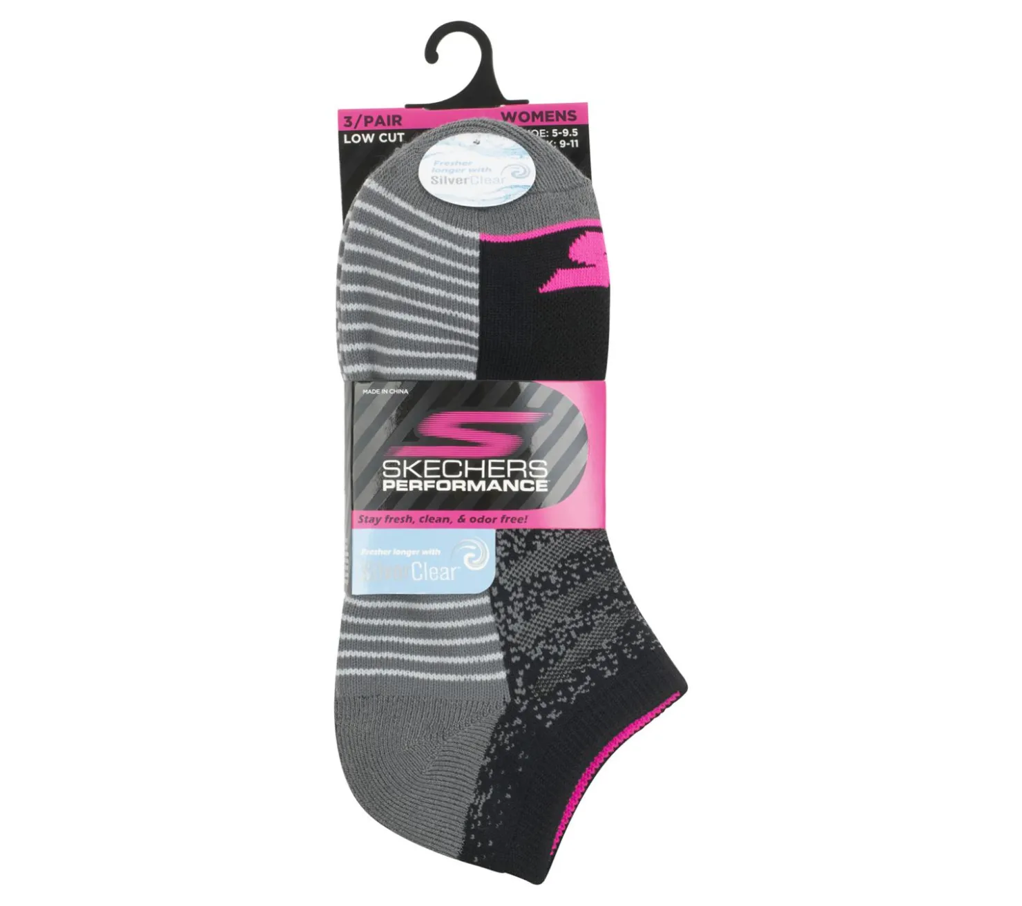 Socks|Accessories<SKECHERS 3 Pack Low Cut Half Terry Socks BLACK