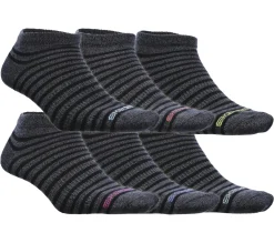 Socks|Accessories<SKECHERS 6 Pack Low Cut Stripe Socks GRAY