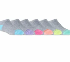 Socks|Socks<SKECHERS 6 Pack Low Cut Walking Socks GRAY
