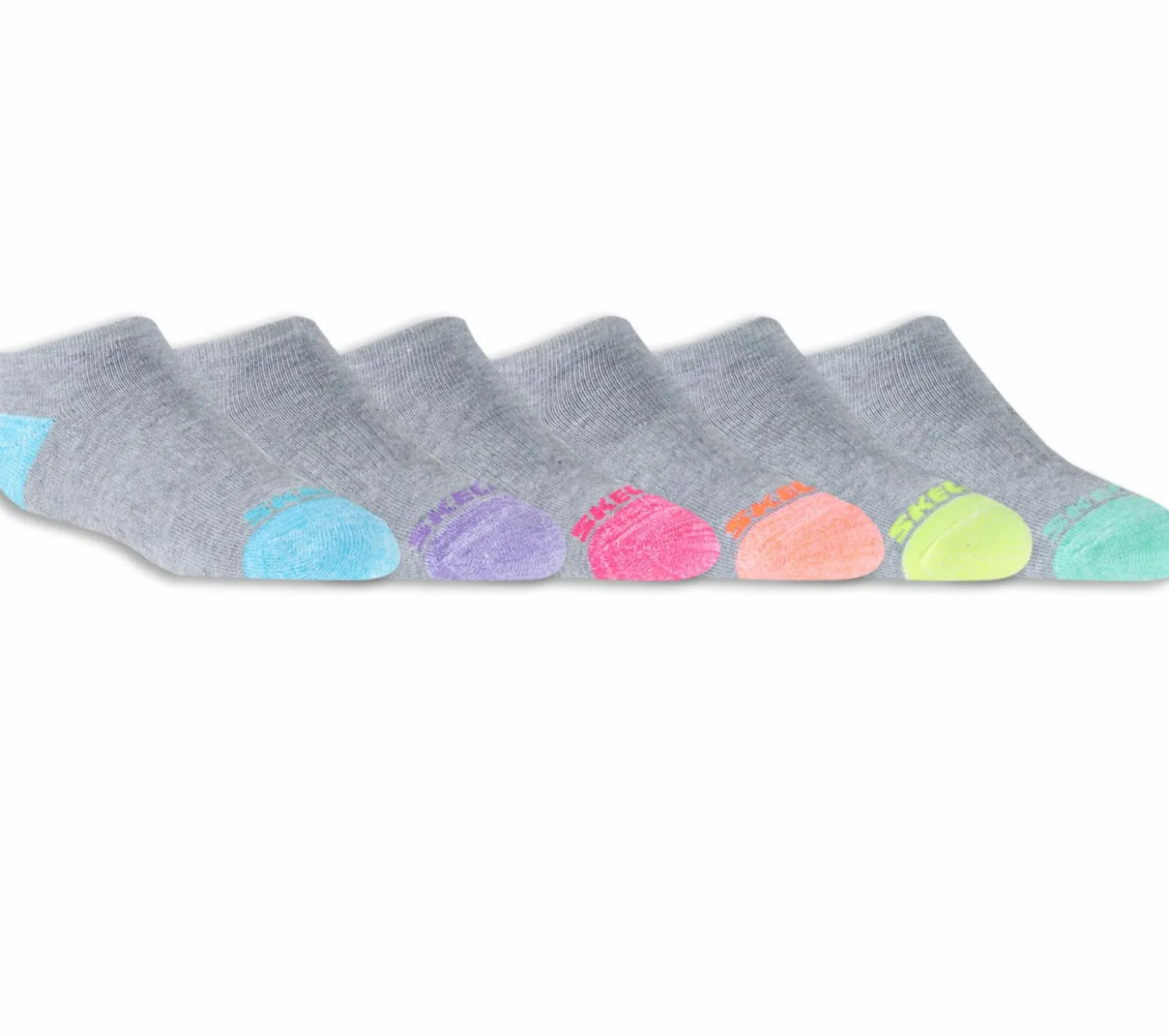 Socks|Socks<SKECHERS 6 Pack Low Cut Walking Socks GRAY