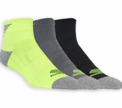 Socks|Accessories<SKECHERS 3 Pack Quarter Crew Athletic Socks YELLOW