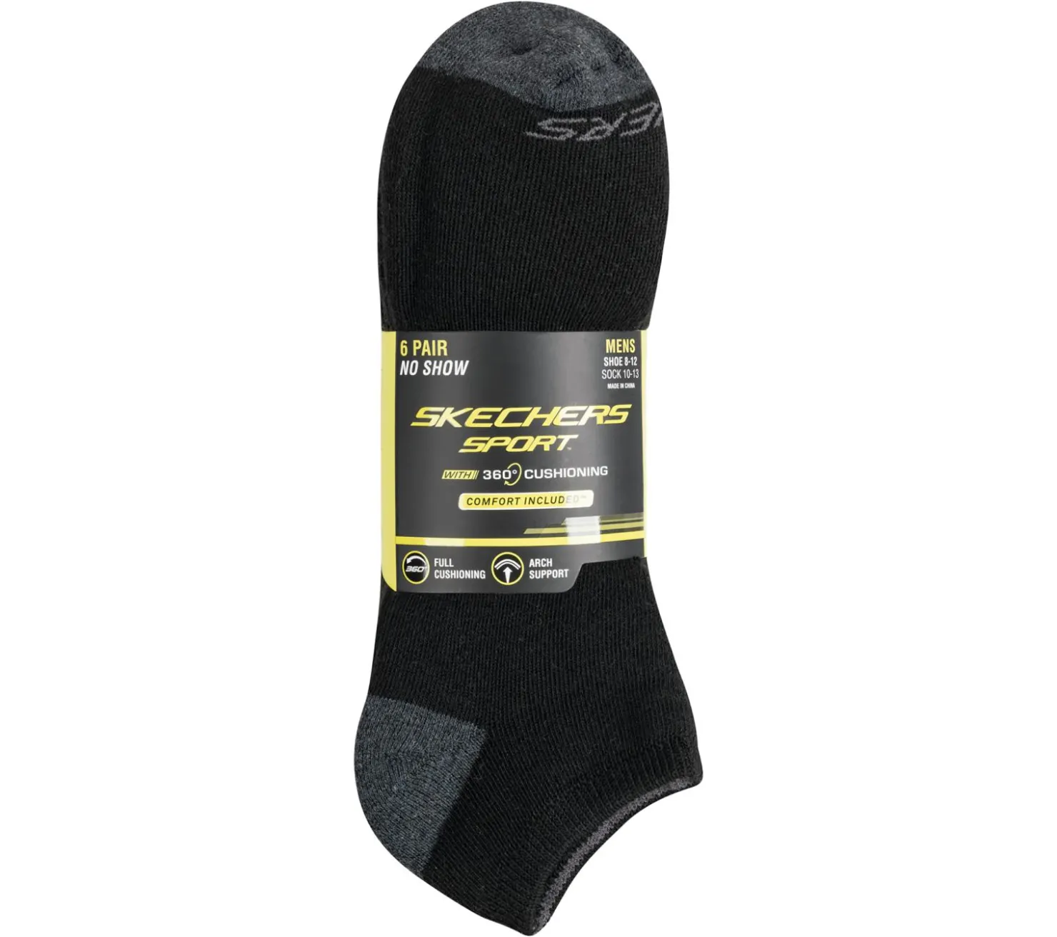 Socks|Socks<SKECHERS 6 Pack Walking Low Cut Socks BLACK