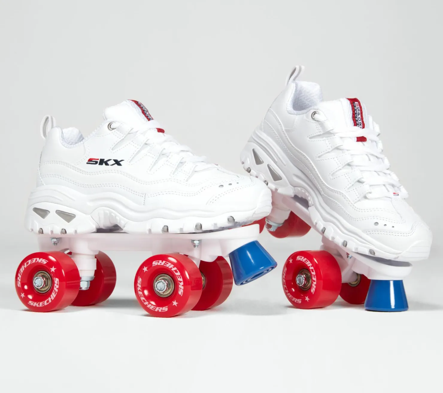 Lace Up<SKECHERS 4 Wheelers WHITE
