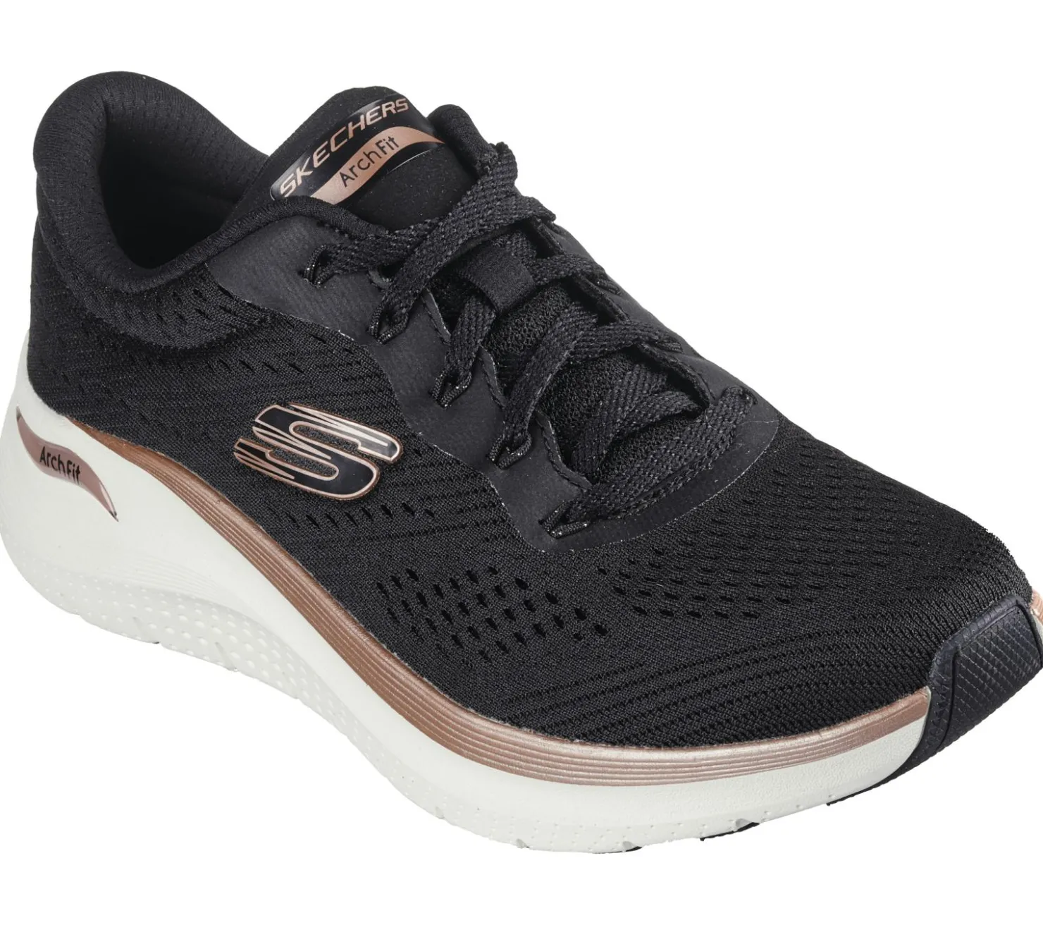 Lace Up|Athletic Sneakers<SKECHERS Arch Fit 2.0 - Glow The Distance BLACK / ROSE GOLD