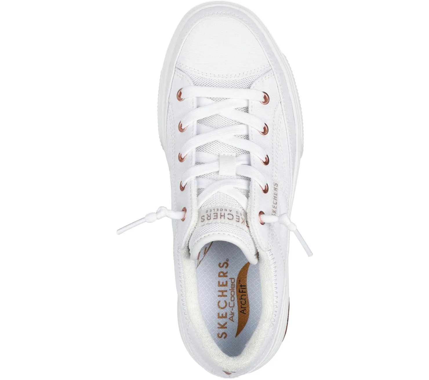 Slip-Ons|Canvas Shoes<SKECHERS Arch Fit Arcade - Meet Ya There WHITE