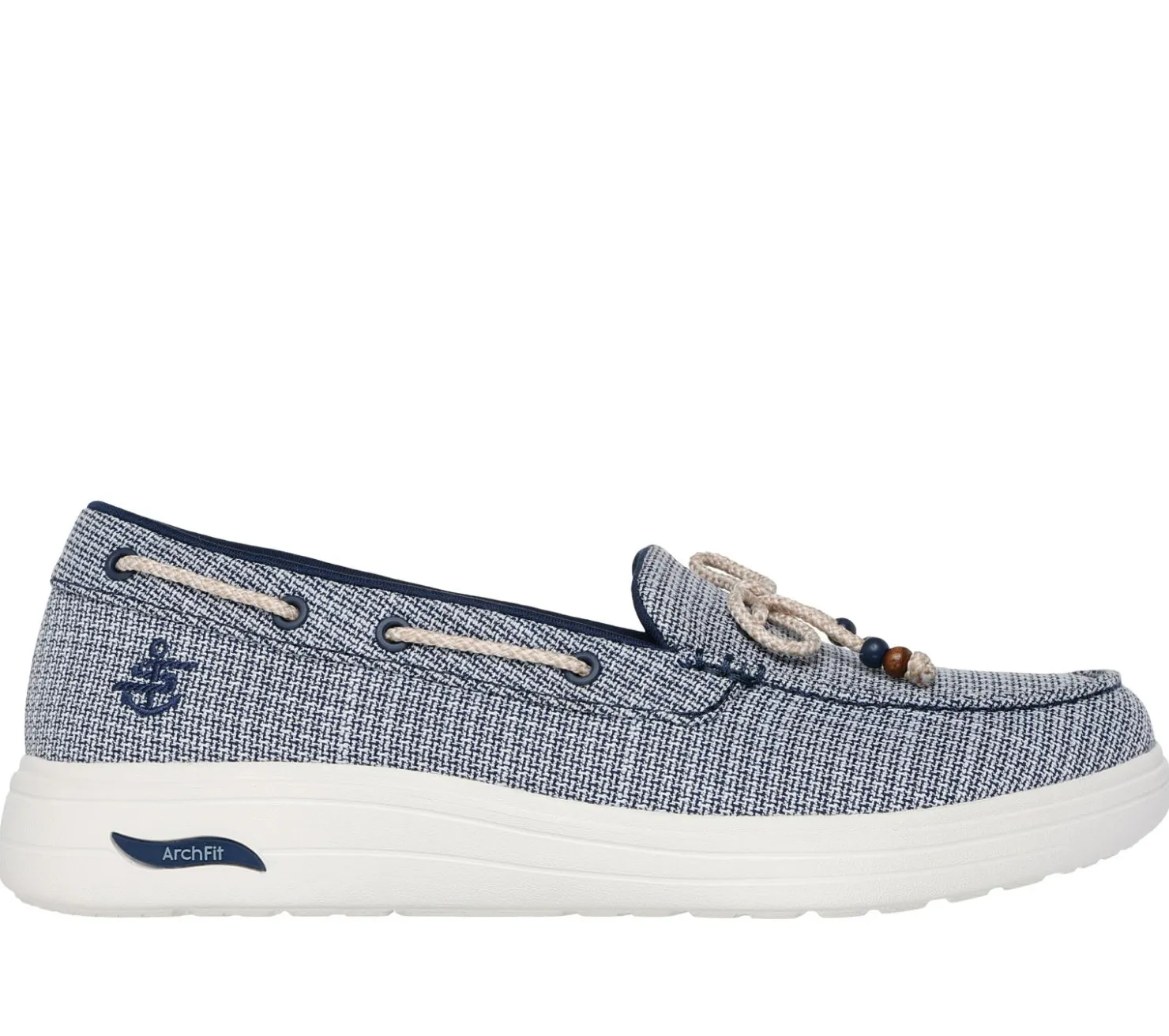 Slip-Ons|Boat Shoes<SKECHERS Arch Fit Inspire - Pine Island NAVY / NATURAL