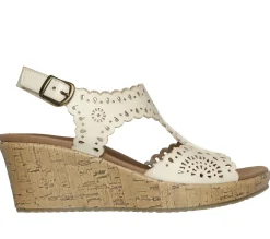 Wedges|Sandals<SKECHERS Beverlee - Easy To Adore OFF WHITE