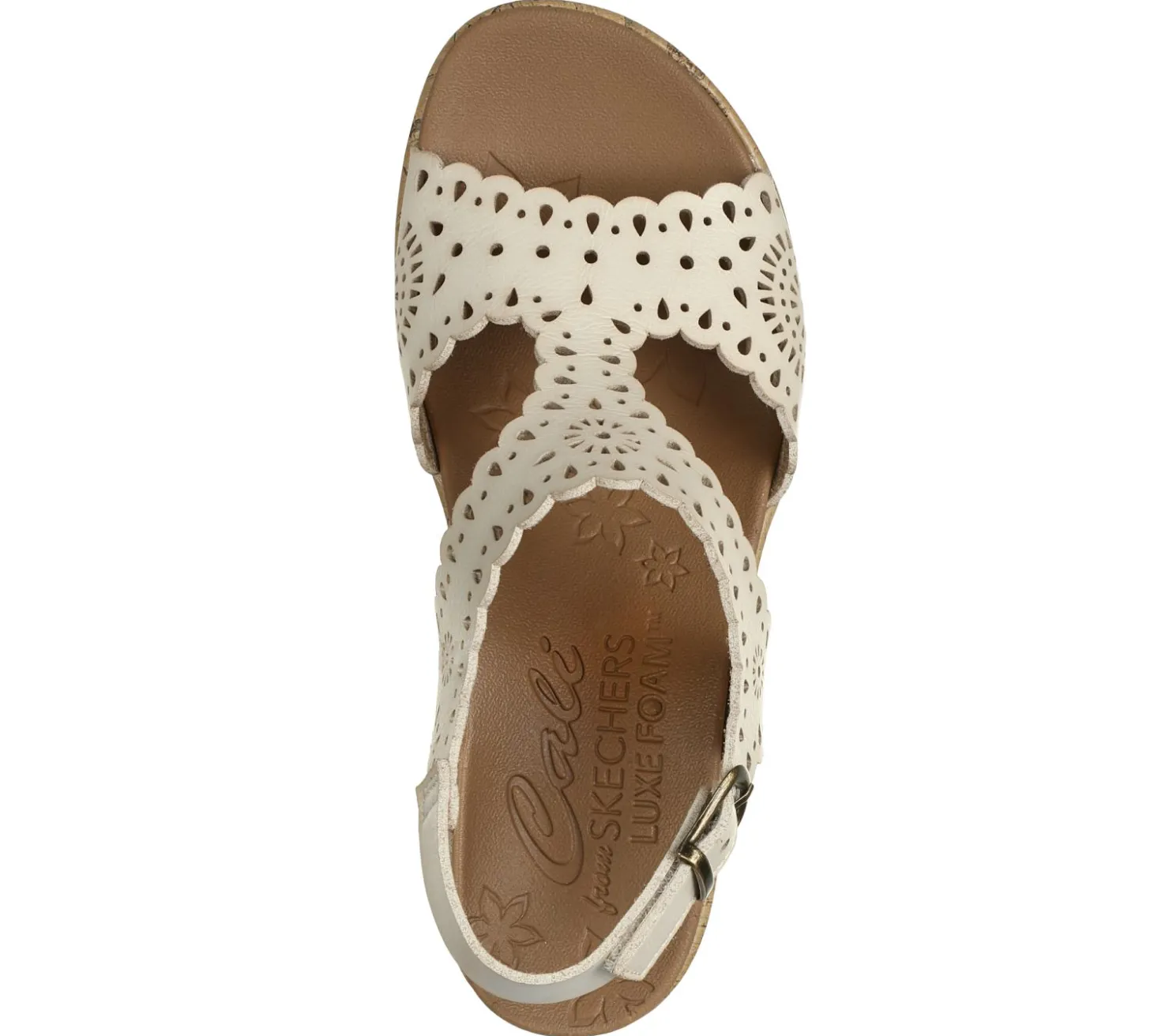 Wedges|Sandals<SKECHERS Beverlee - Easy To Adore OFF WHITE