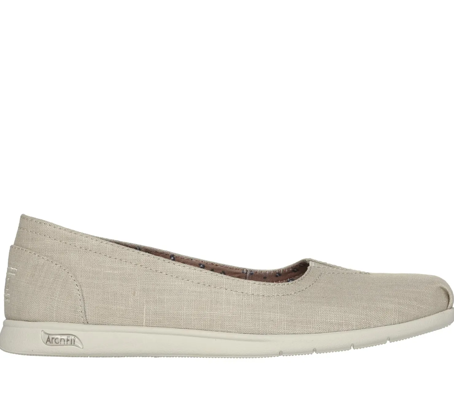 Slip-Ons|Flats<SKECHERS BOBS Arch Fit Plush - By The Way NATURAL