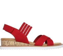 Sandals|Canvas Shoes<SKECHERS BOBS Desert Kiss - Shore Enough RED