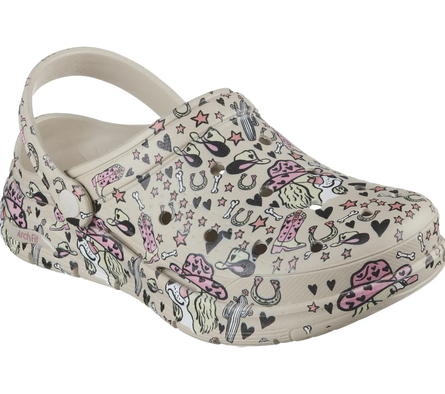 Slip-Ons<SKECHERS BOBS Foamies: Arch Fit - Lets Go Girls NATURAL / MULTI