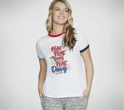 Bobs Apparel|Tops<SKECHERS BOBS Hot Dawg Ringer Tee WHITE