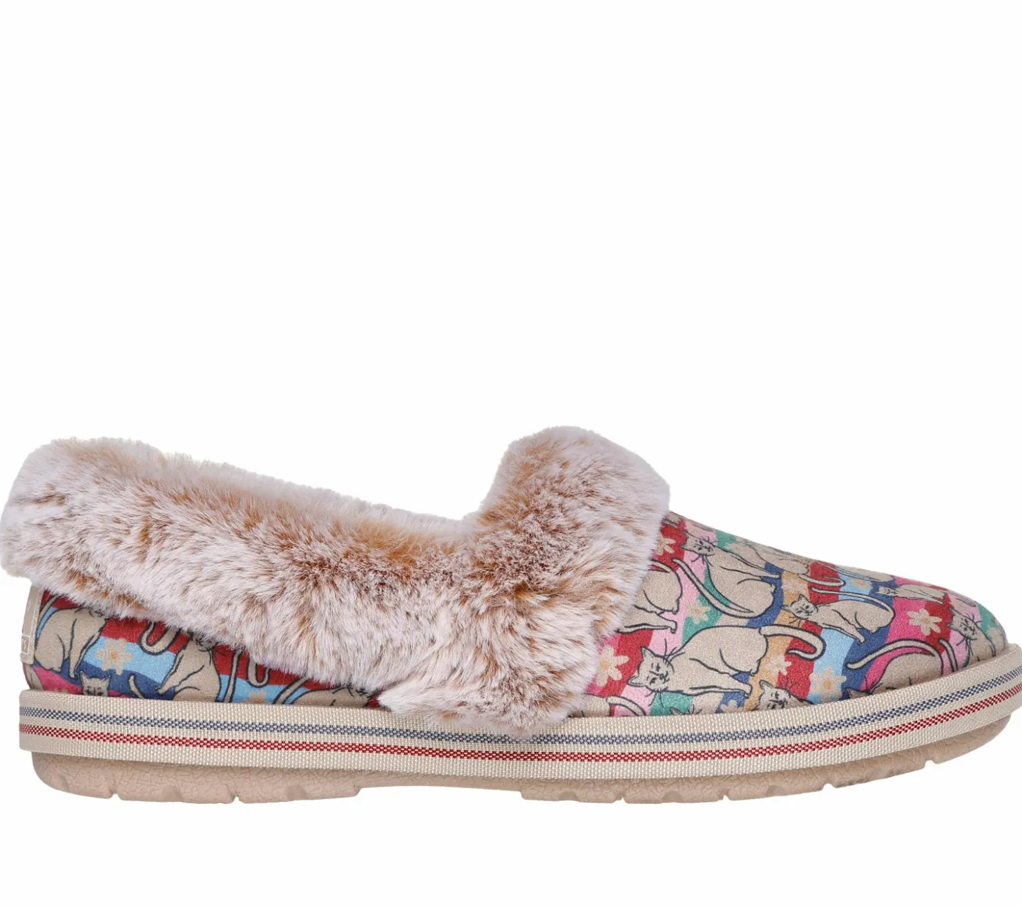 Slippers|Slip-Ons<SKECHERS BOBS Too Cozy - Care Fur-ee TAUPE / MULTI