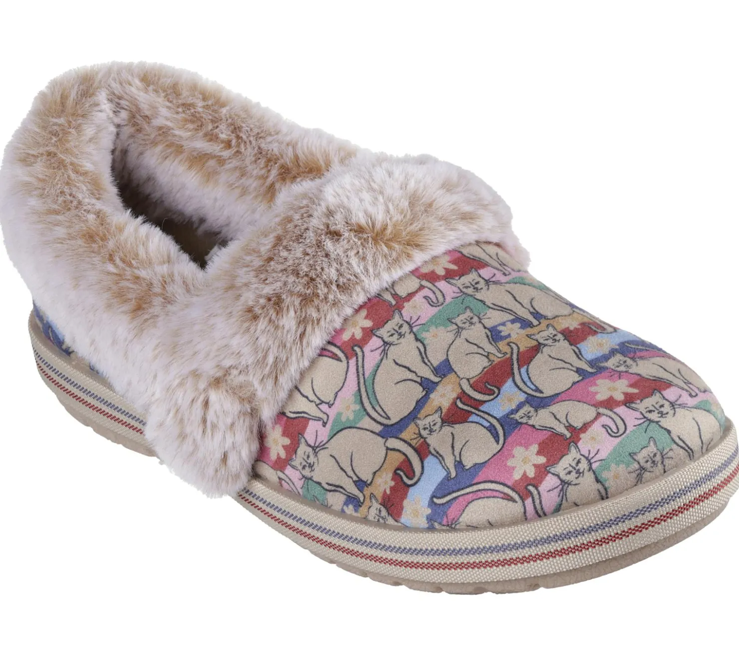 Slippers|Slip-Ons<SKECHERS BOBS Too Cozy - Care Fur-ee TAUPE / MULTI