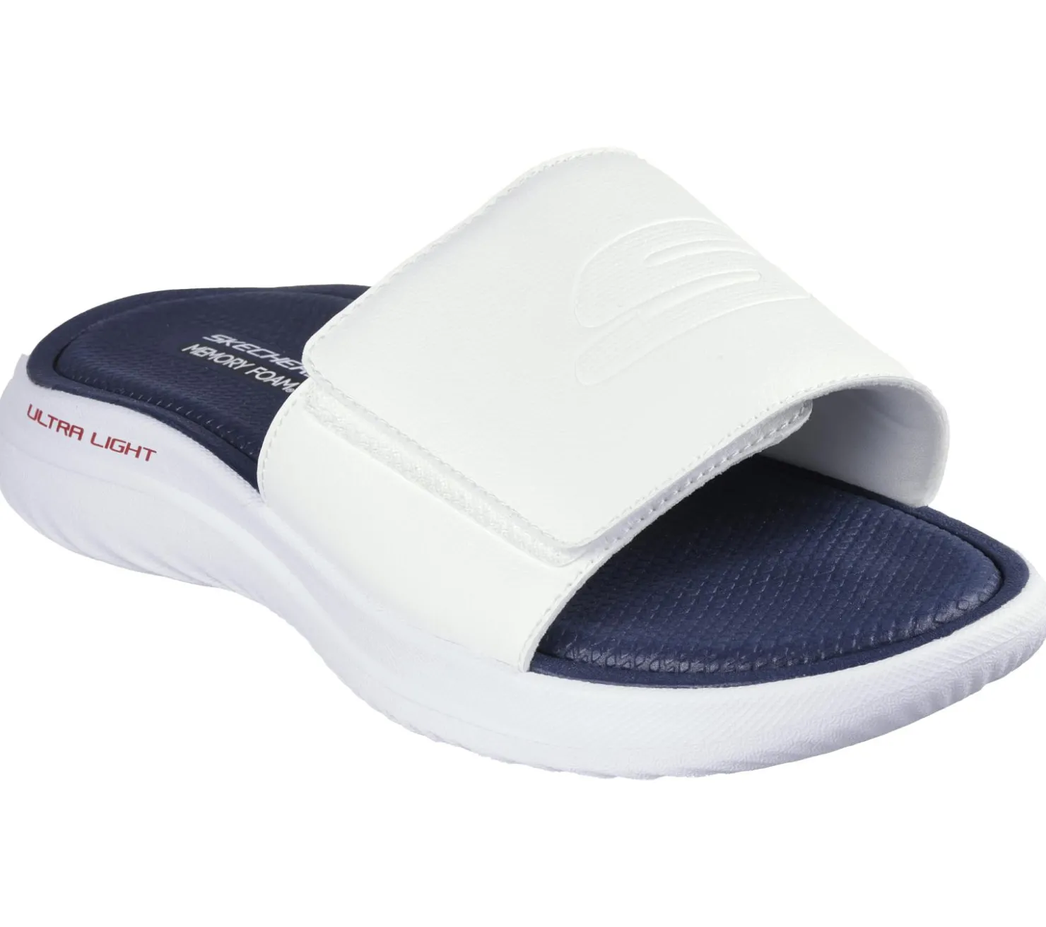 Sandals<SKECHERS Bounder 2.0 - Ralon WHITE / NAVY
