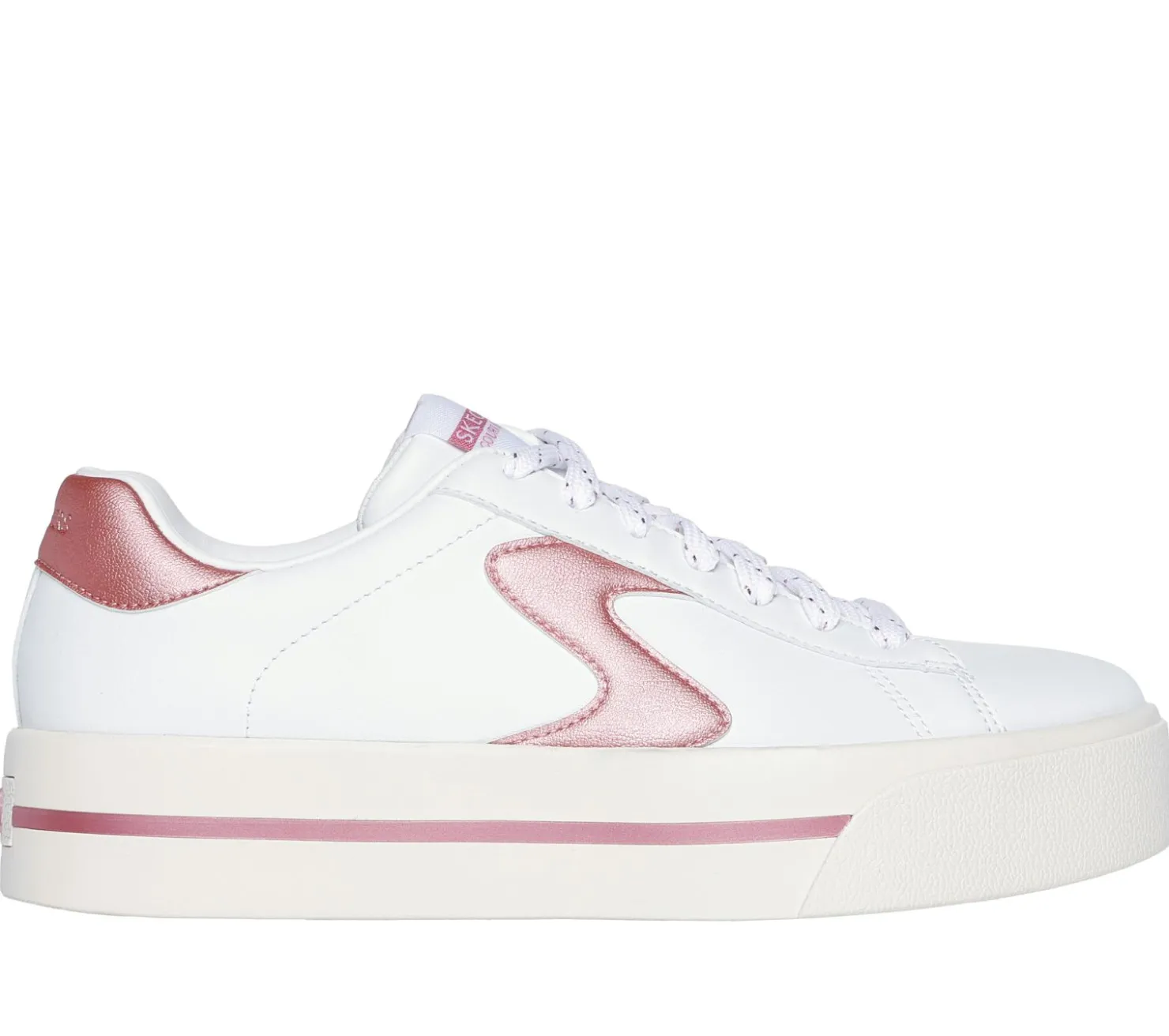 Lace Up|Casual Sneakers<SKECHERS Camdenn - Metallic Skies WHITE / PINK