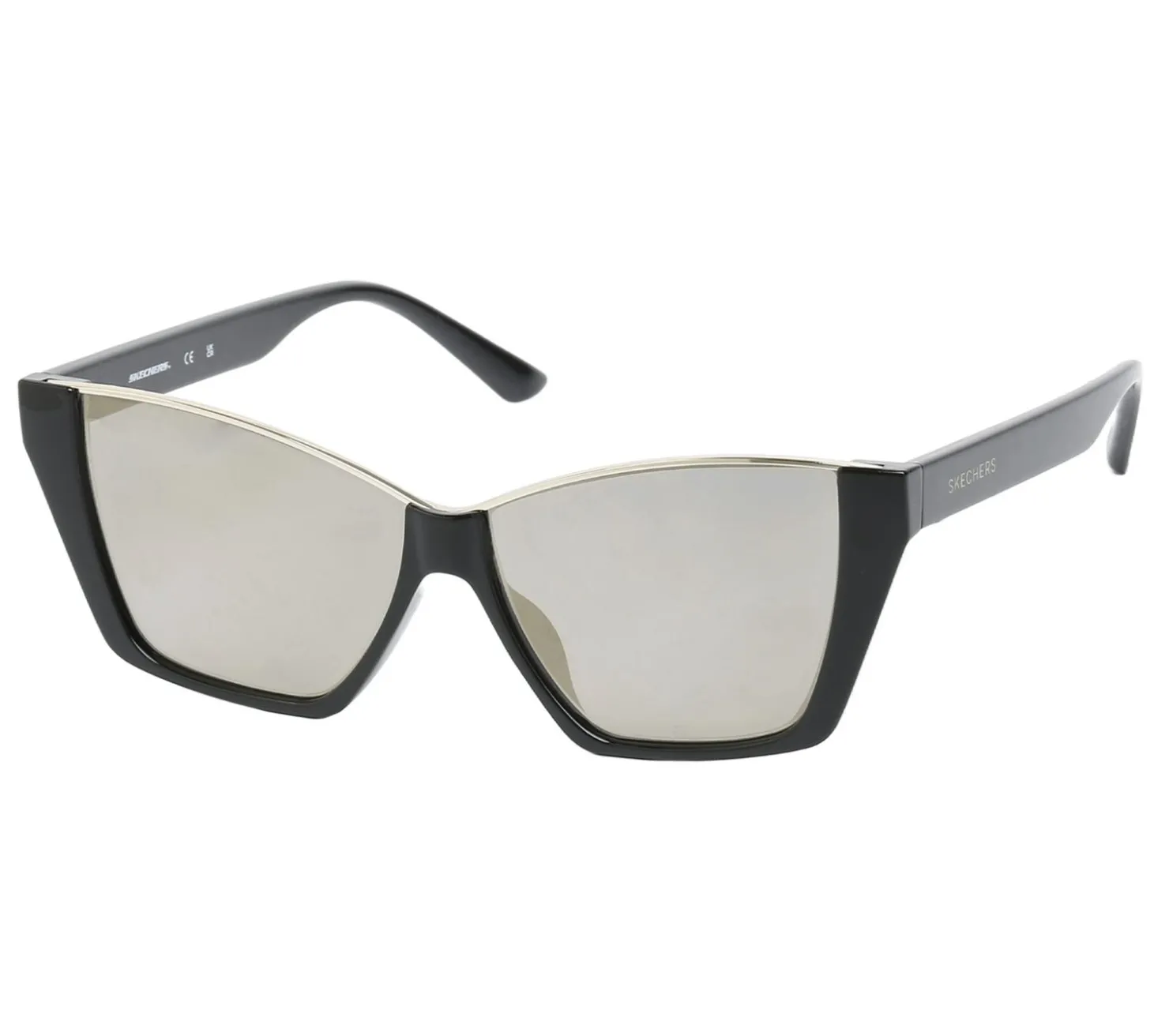 Sunglasses<SKECHERS Cat Eye Sunglasses BLACK / GOLD