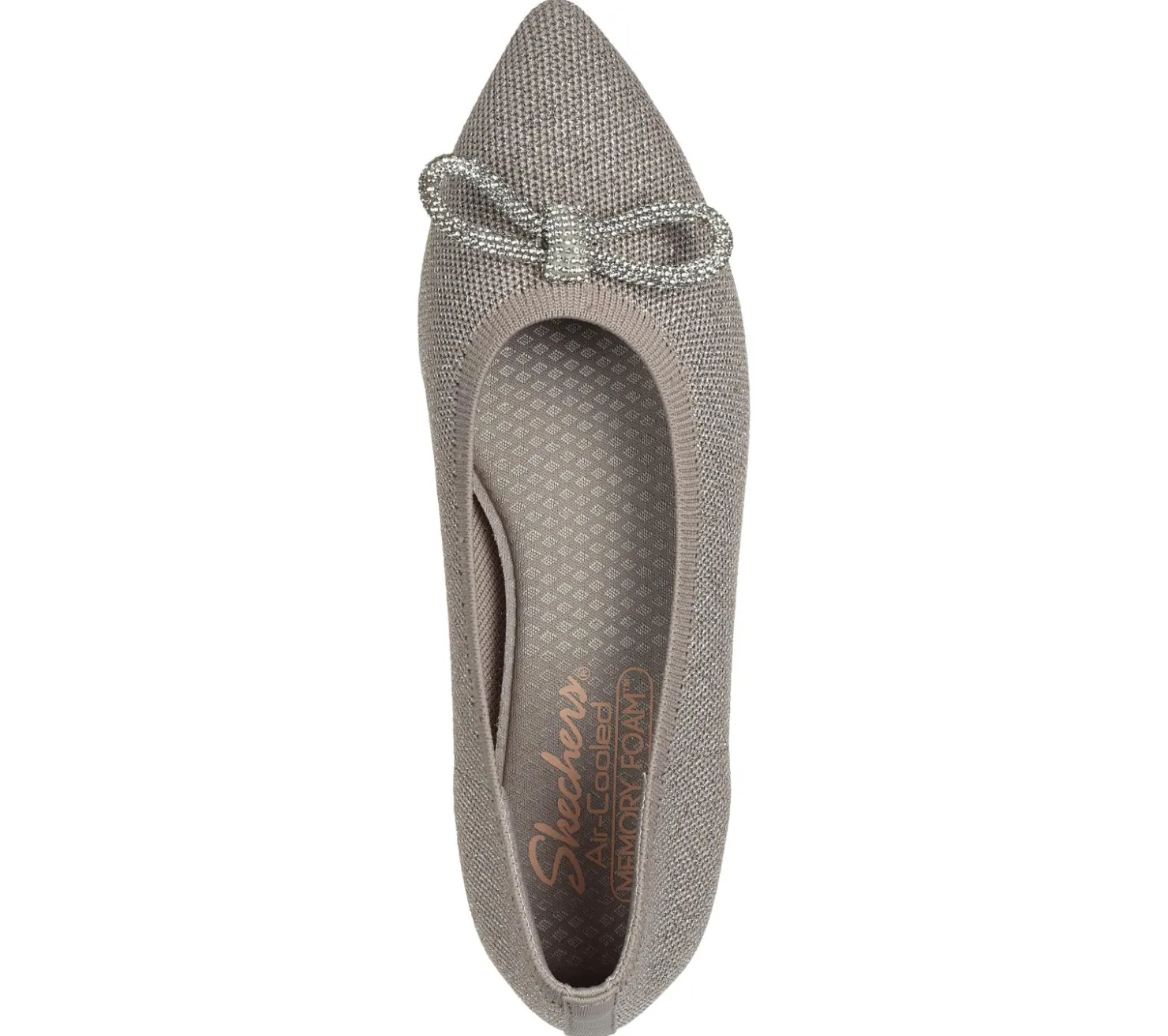Slip-Ons|Flats<SKECHERS Cleo Point - Glitzy Haze TAUPE