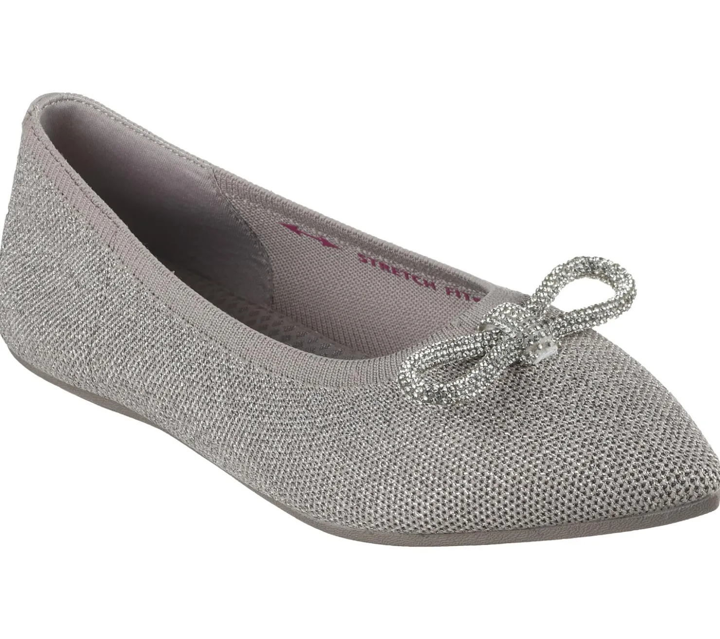 Slip-Ons|Flats<SKECHERS Cleo Point - Glitzy Haze TAUPE