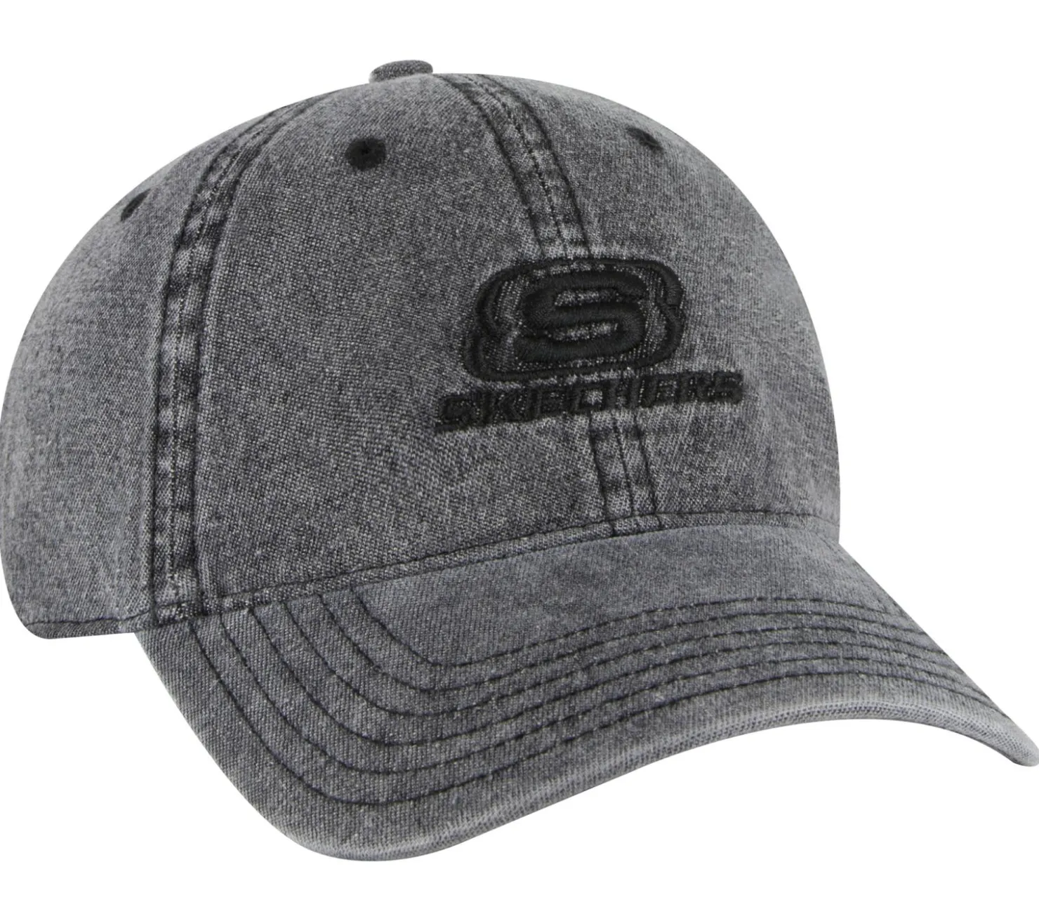 Hats|Accessories<SKECHERS Denim Embroidered Hat BLACK