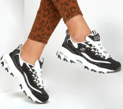 Lace Up|Athletic Sneakers<SKECHERS D'Lites - Biggest Fan BLACK / WHITE