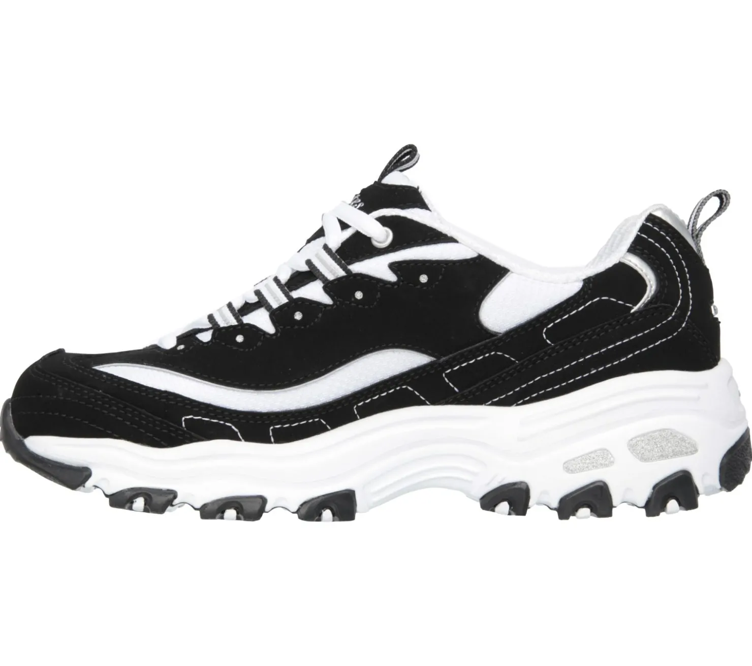 Lace Up|Athletic Sneakers<SKECHERS D'Lites - Biggest Fan BLACK / WHITE