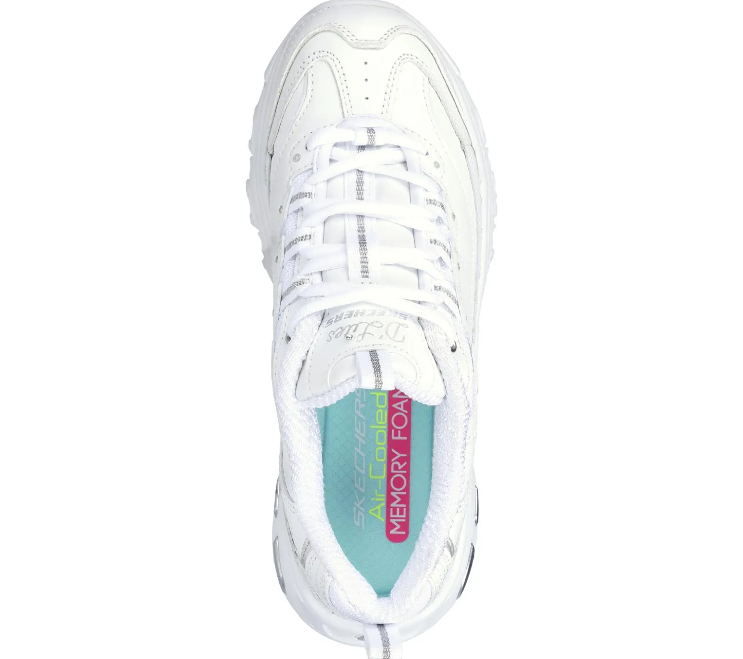 Lace Up|Athletic Sneakers<SKECHERS D'Lites - Fresh Start WHITE / SILVER