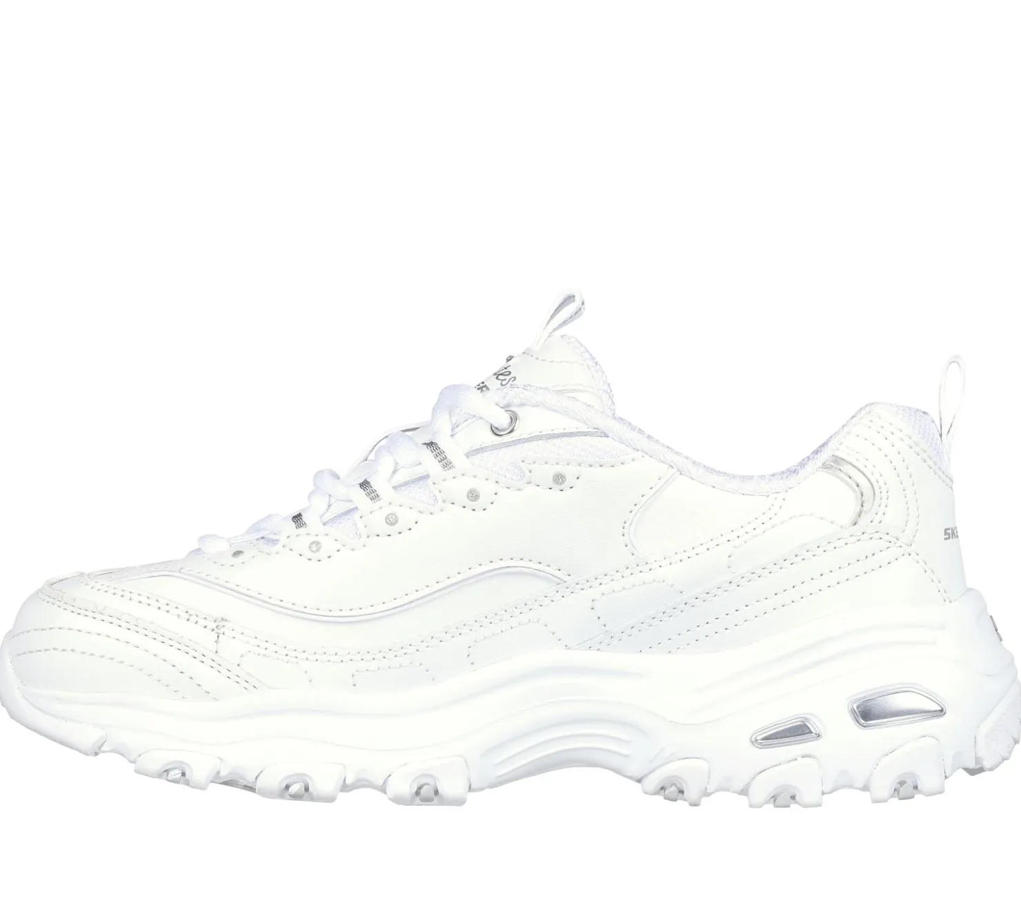 Lace Up|Athletic Sneakers<SKECHERS D'Lites - Fresh Start WHITE / SILVER
