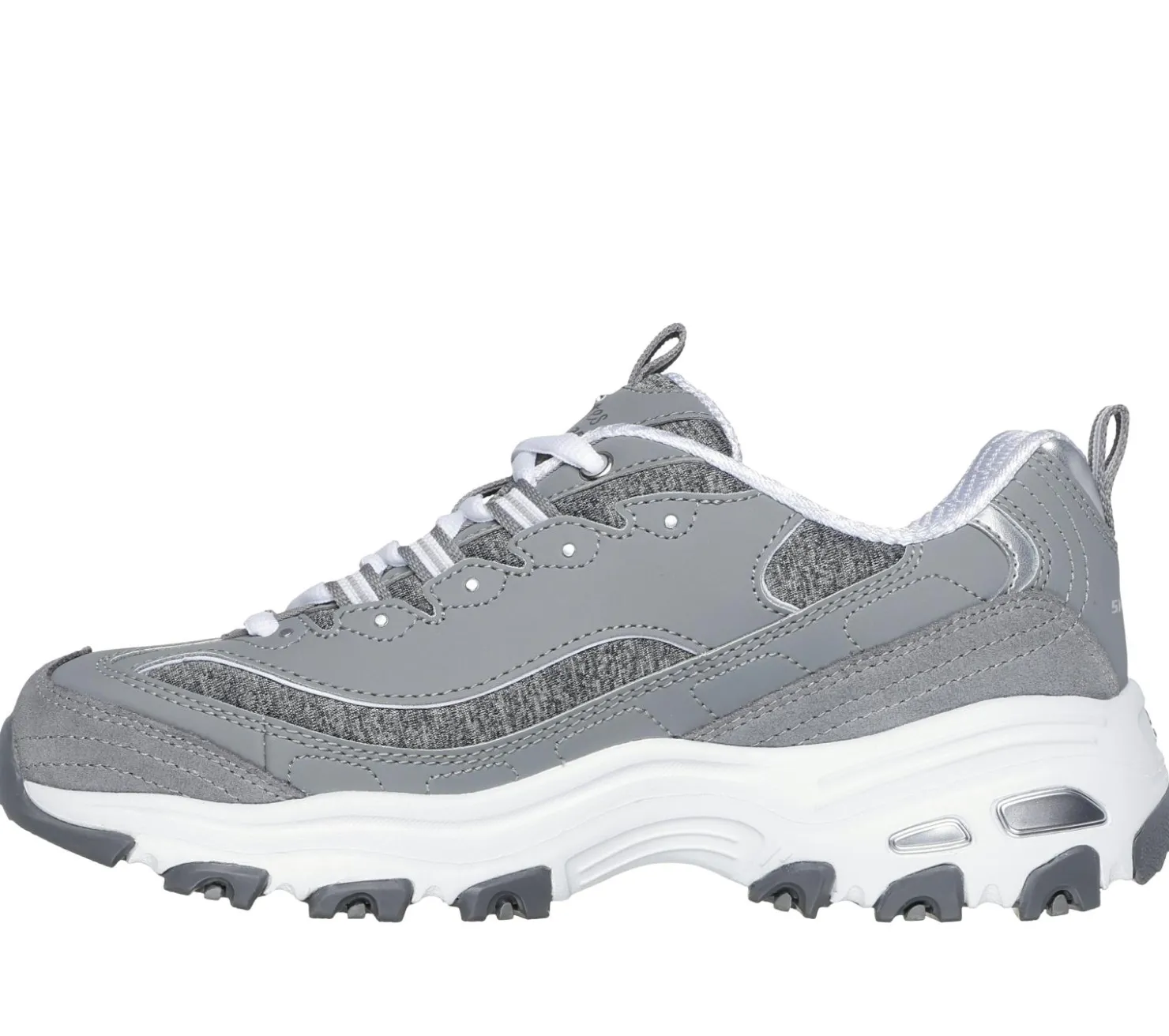 Lace Up|Athletic Sneakers<SKECHERS D'Lites - Me Time GRAY / WHITE