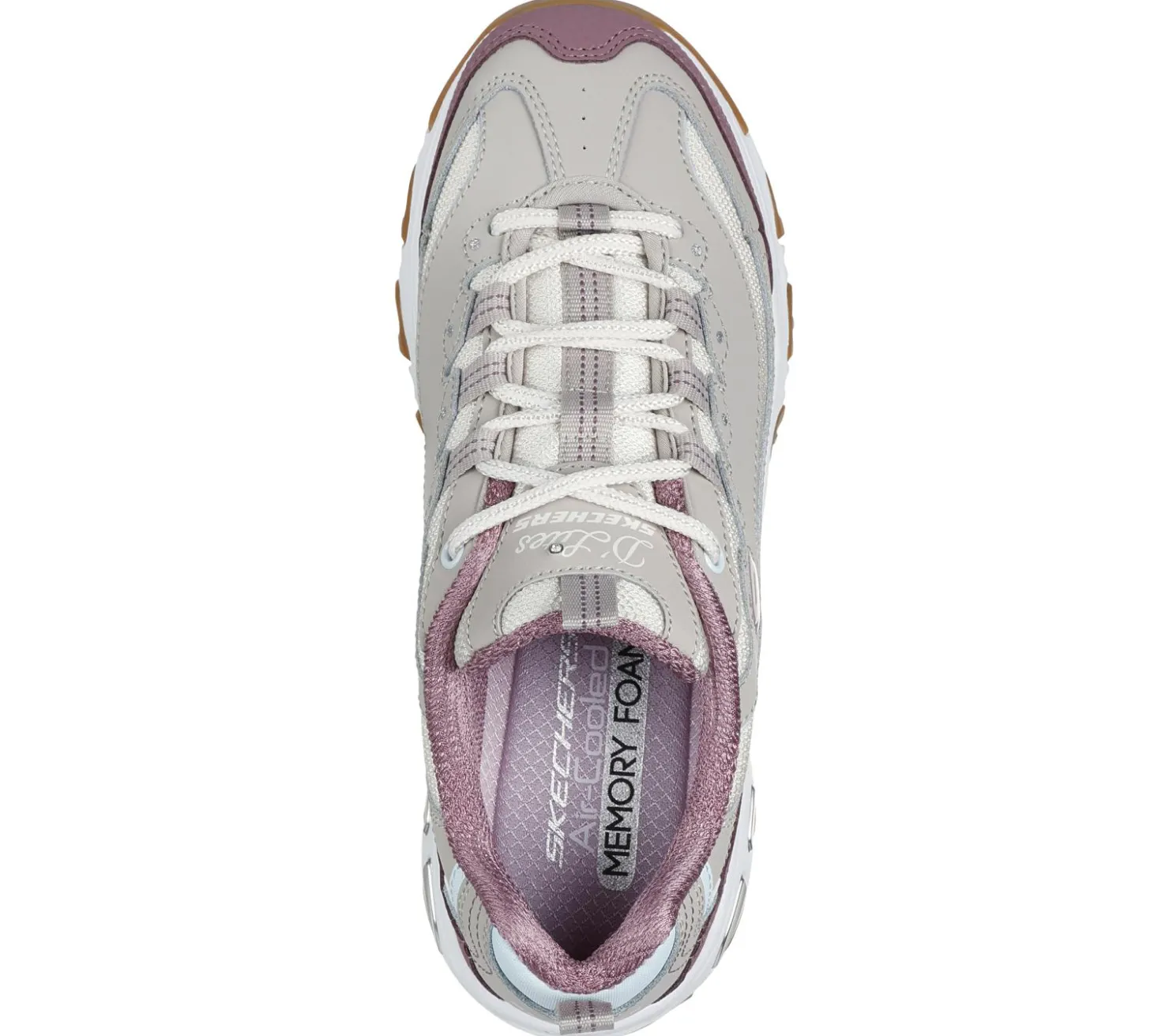 Lace Up|Athletic Sneakers<SKECHERS D'Lites - Popular Vote TAUPE / MULTI