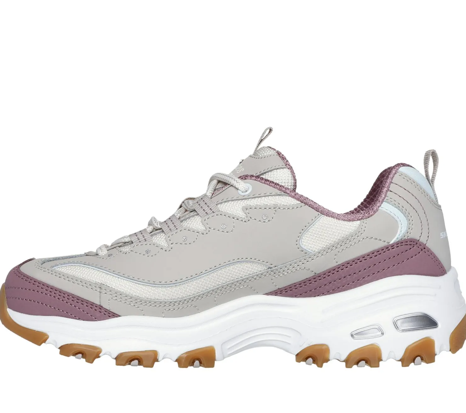 Lace Up|Athletic Sneakers<SKECHERS D'Lites - Popular Vote TAUPE / MULTI