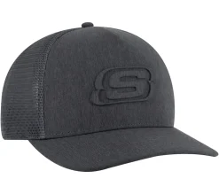 Hats|Hats<SKECHERS Embossed Trucker Hat BLACK / CHARCOAL