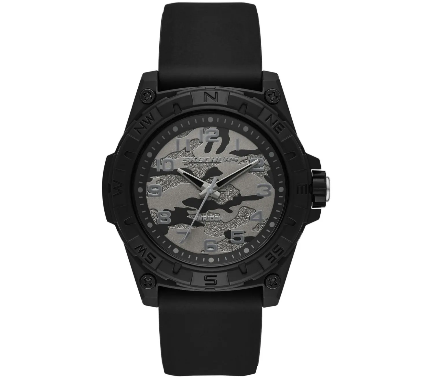 Watches|Watches<SKECHERS Encino Camo Sili Watch BLACK