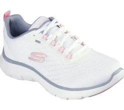 Lace Up|Athletic Sneakers<SKECHERS Flex Appeal 5.0 WHITE / PINK / BLUE