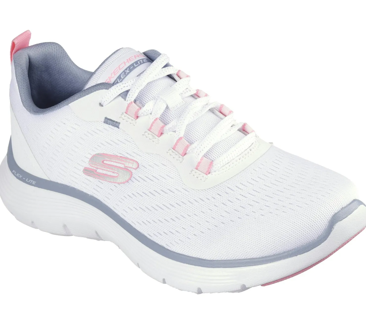 Lace Up|Athletic Sneakers<SKECHERS Flex Appeal 5.0 WHITE / PINK / BLUE