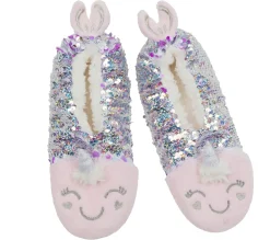Socks|Socks<SKECHERS Flip Sequin Narwhal Slipper Socks - 1 Pack MULTI