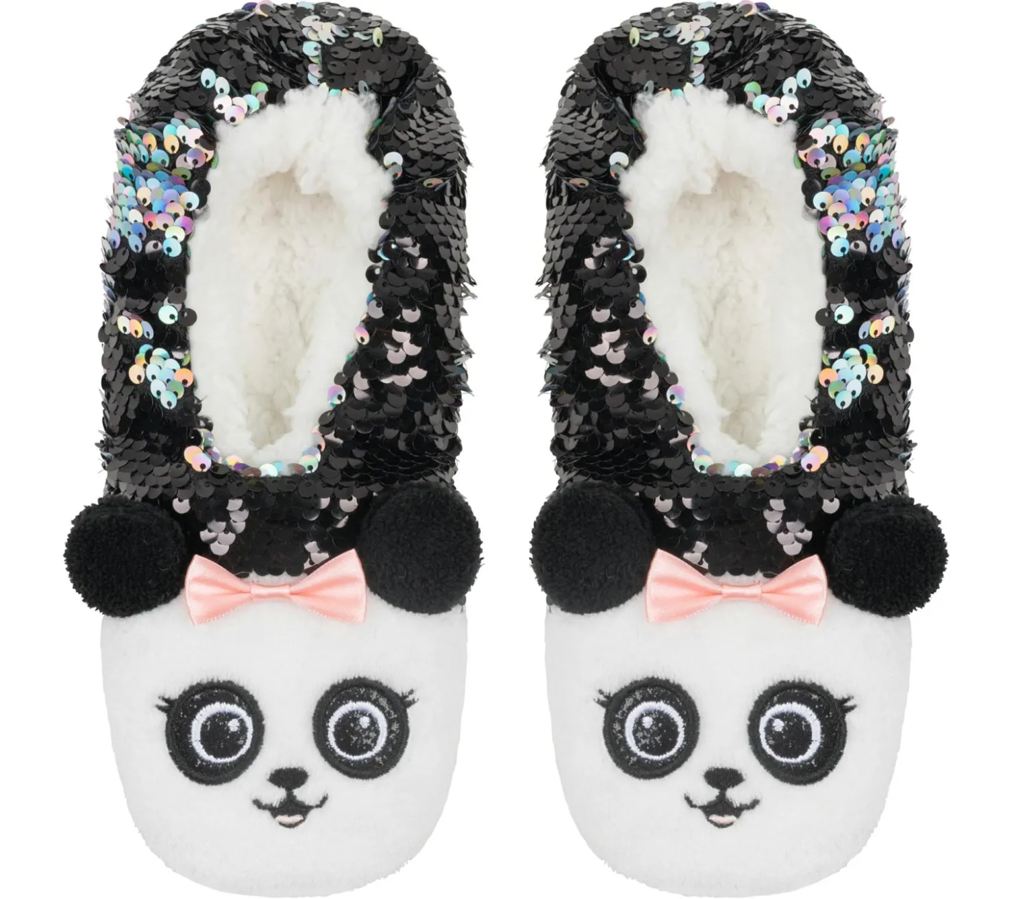 Socks|Socks<SKECHERS Flip Sequin Panda Slipper Socks - 1 Pack MULTI