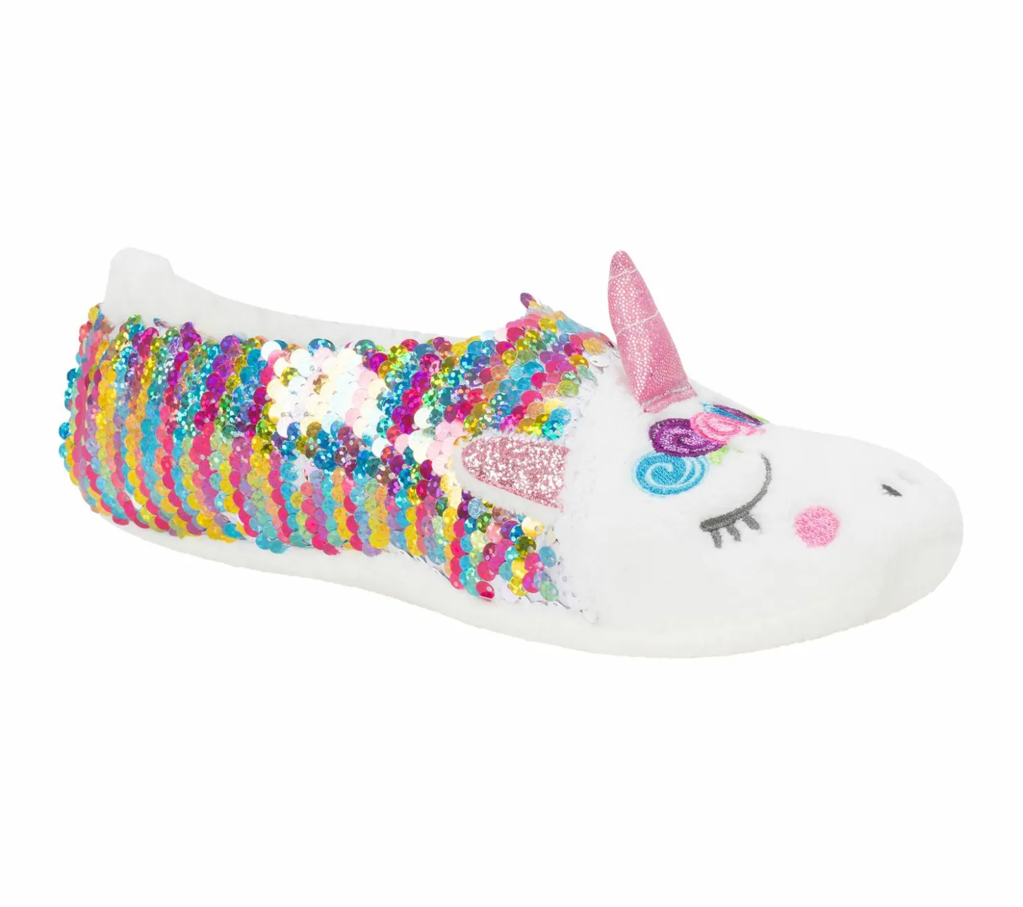 Socks|Socks<SKECHERS Flip Sequin Unicorn Slipper Socks - 1 Pack MULTI