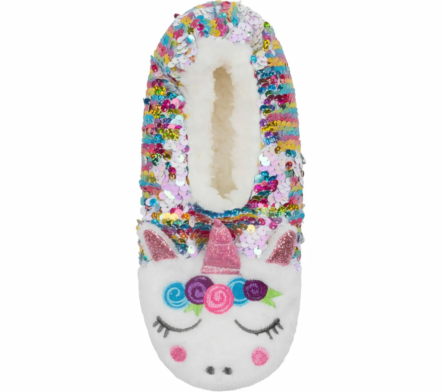 Socks|Socks<SKECHERS Flip Sequin Unicorn Slipper Socks - 1 Pack MULTI