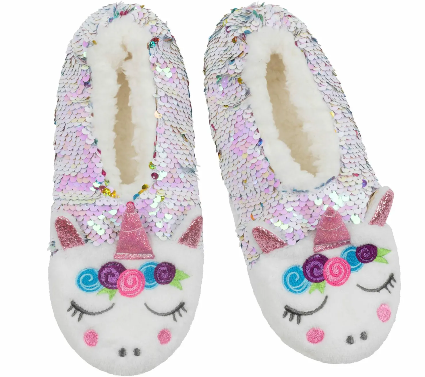 Socks|Socks<SKECHERS Flip Sequin Unicorn Slipper Socks - 1 Pack MULTI
