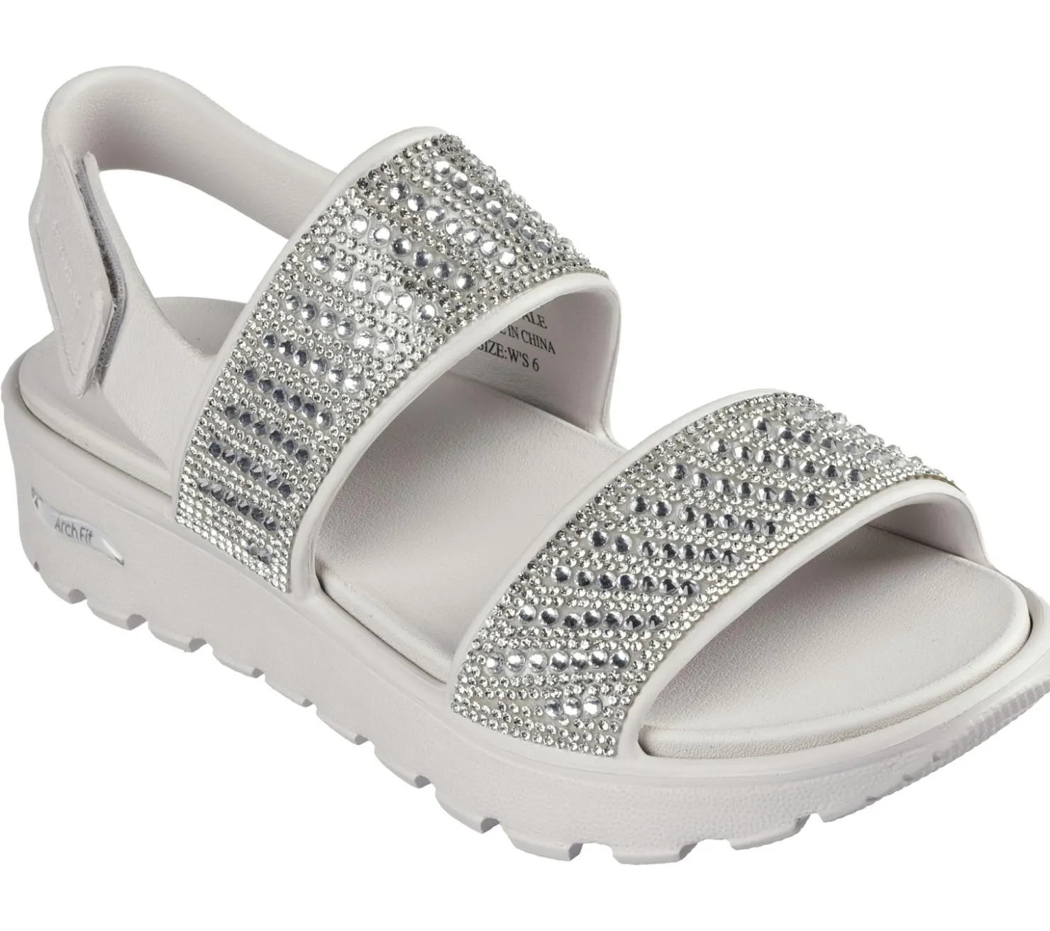 Sandals<SKECHERS Foamies: Arch Fit Footsteps - Enchant NATURAL