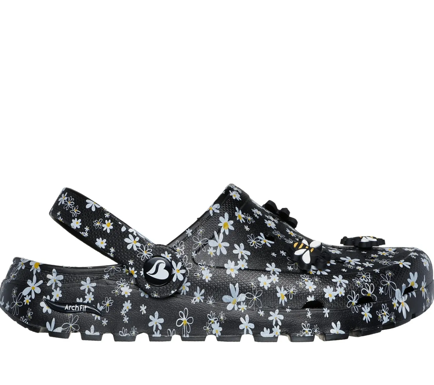 Slip-Ons<SKECHERS Foamies: Arch Fit Footsteps - Queen Bee BLACK