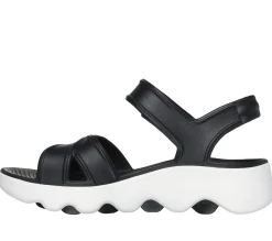 Sandals<SKECHERS Foamies: Massage Fit Sandal - Heartfelt BLACK / WHITE
