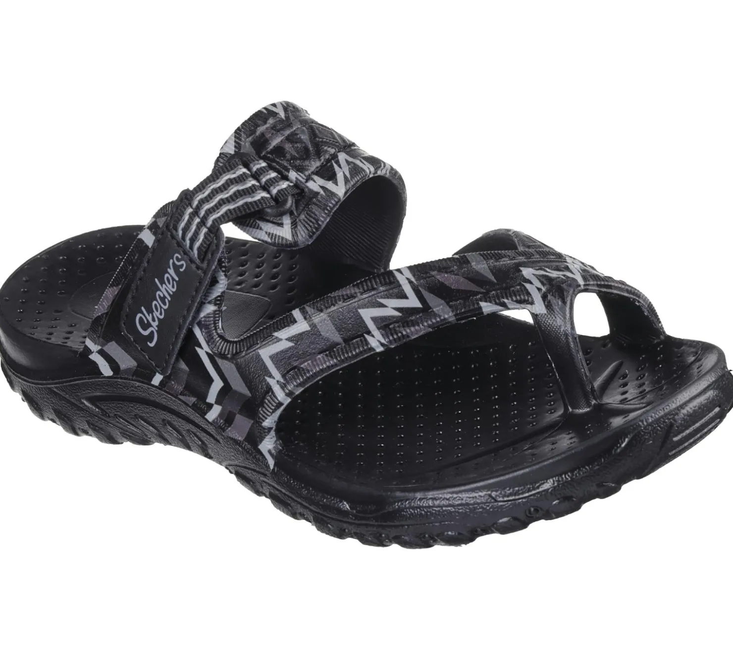 Sandals<SKECHERS Foamies: Reggae - Whimsical BLACK / GRAY