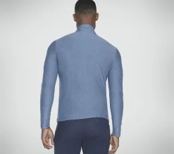 Tops|Tops<SKECHERS GO DRI All Day 1/4 Zip BLUE / GRAY