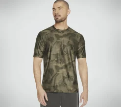 Tops|Tops<SKECHERS GO DRI All Day Camo Tee GRAY / BROWN