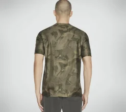Tops|Tops<SKECHERS GO DRI All Day Camo Tee GRAY / BROWN