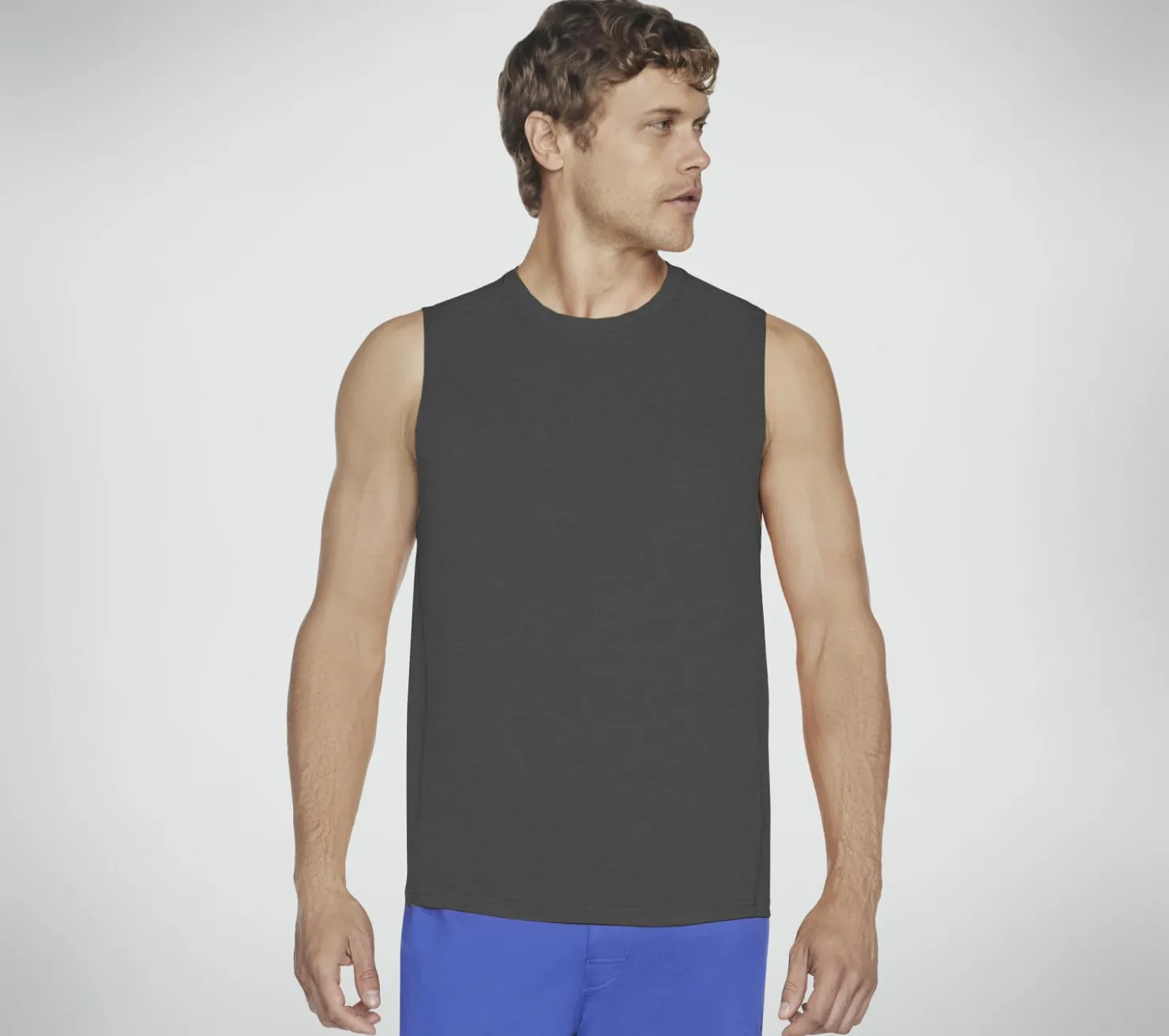 Tops|Tops<SKECHERS GO DRI Charge Muscle Tank BLACK / CHARCOAL