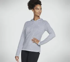Tops|Tops<SKECHERS GO DRI Harmony Stripe Hoodie WHITE