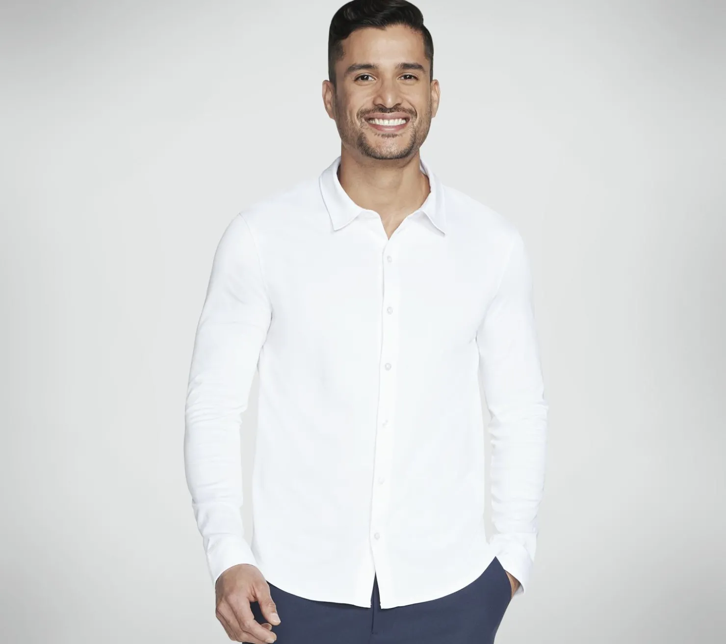 Tops|Tops<SKECHERS GO DRI Off Duty Button Down Shirt WHITE
